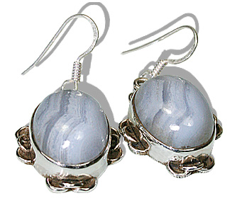 Design 12018: blue agate american-southwest, ethnic earrings