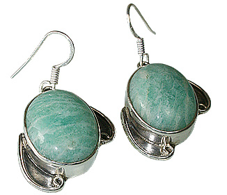 Design 12049: green amazonite american-southwest, ethnic earrings
