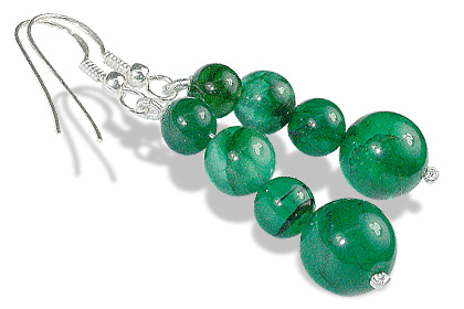 Design 12178: Green aventurine ethnic earrings