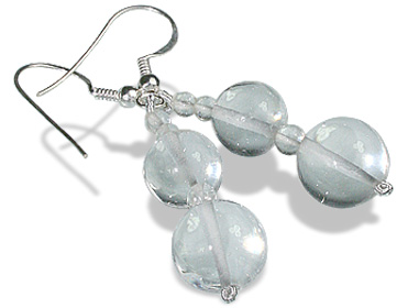 Design 12255: White crystal earrings