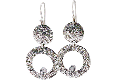 Design 12300: white crystal earrings