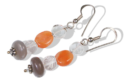 Design 12385: multi-color multi-stone earrings