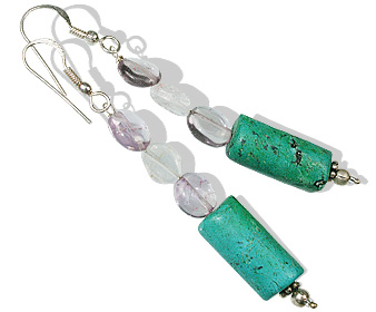Design 12387: multi-color multi-stone earrings