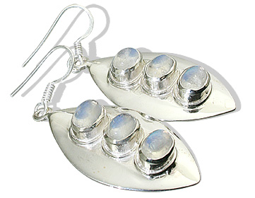 Design 12551: white moonstone earrings