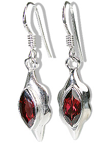 Design 12560: red garnet earrings