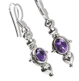 Design 12562: purple amethyst earrings