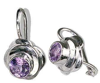 Design 12581: purple amethyst contemporary earrings