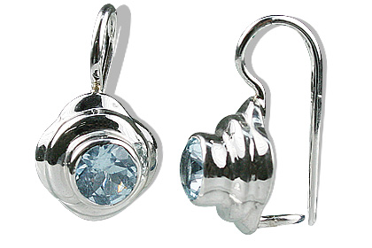 Design 12582: blue blue topaz earrings