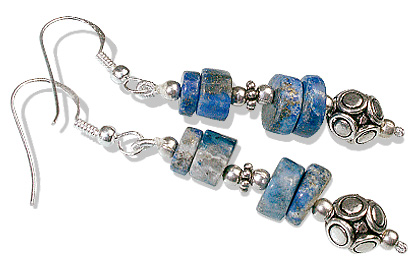 Design 12776: green lapis lazuli earrings