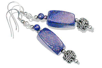 Design 12778: blue lapis lazuli earrings