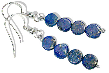 Design 12789: blue lapis lazuli earrings