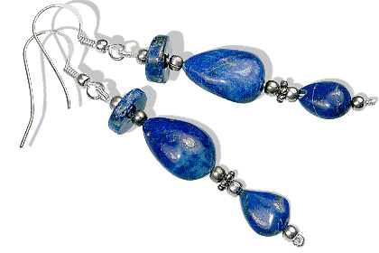 Design 12792: blue lapis lazuli earrings