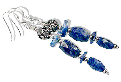 Design 12793: blue lapis lazuli earrings