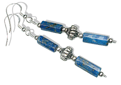 Design 12795: blue lapis lazuli earrings