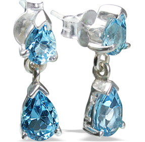 Design 12800: blue blue topaz earrings
