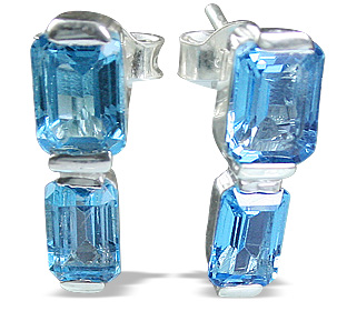 Design 12813: blue blue topaz contemporary earrings