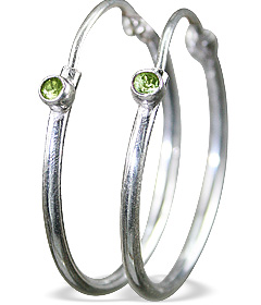 Design 12840: green peridot classic earrings