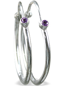 Design 12841: purple amethyst classic earrings