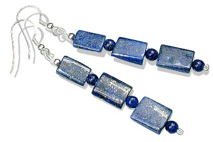 Design 12882: blue lapis lazuli earrings