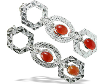 Design 12919: orange carnelian earrings