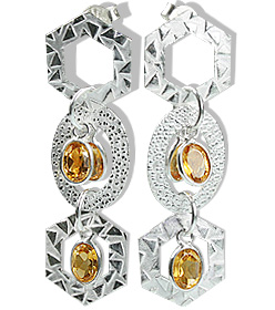 Design 12920: yellow citrine earrings