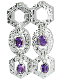 Design 12921: purple amethyst earrings