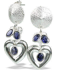 Design 13013: blue iolite contemporary earrings
