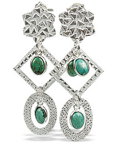 Design 13021: blue,green turquoise contemporary, post earrings