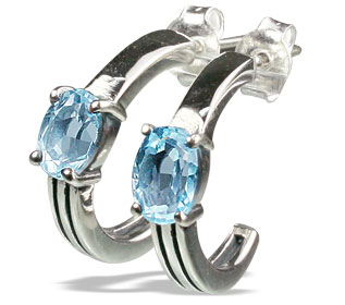 Design 13152: blue blue topaz contemporary earrings