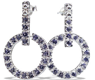 Design 13212: blue iolite post earrings