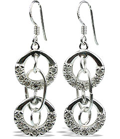 Design 13219: white white topaz earrings