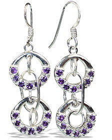 Design 13220: purple amethyst earrings