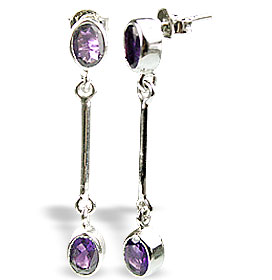 Design 13580: purple amethyst earrings