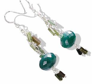 Design 13618: green aventurine chandelier earrings