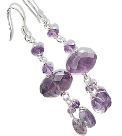 Design 13622: purple amethyst chandelier earrings