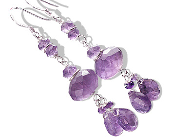 Design 13623: purple amethyst chandelier earrings