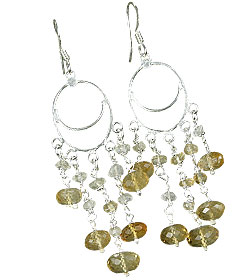 Design 13890: yellow citrine chandelier earrings