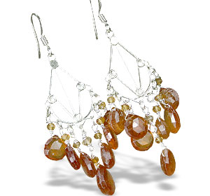 Design 13900: yellow citrine chandelier earrings