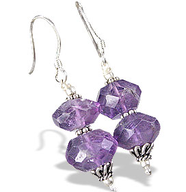 Design 13914: purple,yellow amethyst earrings