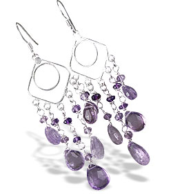 Design 13915: purple amethyst chandelier earrings