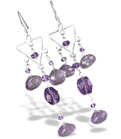 Design 13926: purple amethyst chandelier earrings