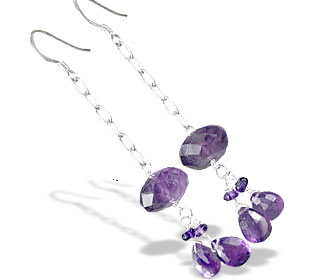 Design 13934: purple amethyst contemporary earrings