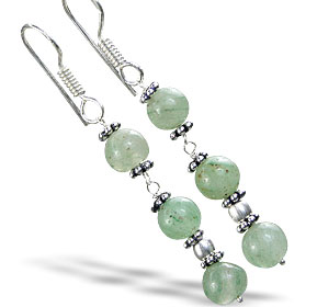 Design 14876: green aventurine earrings