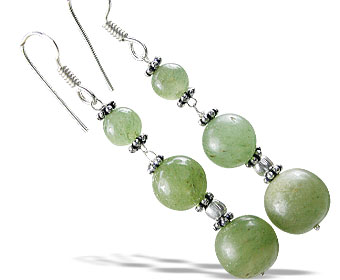 Design 14930: green aventurine earrings