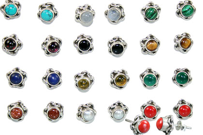Design 14996: multi-color bulk lots post earrings