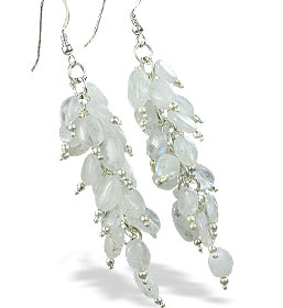 Design 15006: blue,white moonstone earrings