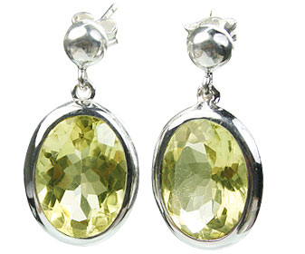 Design 15431: yellow lemon quartz post earrings