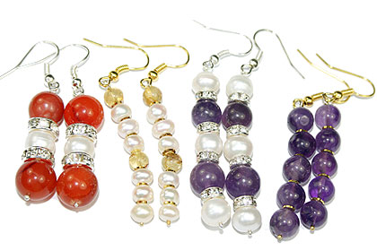Design 15927: multi-color multi-stone earrings