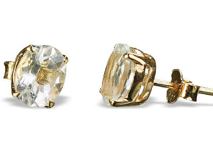 Design 16449: white,yellow crystal post earrings