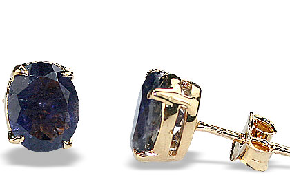 Design 16450: blue iolite post earrings